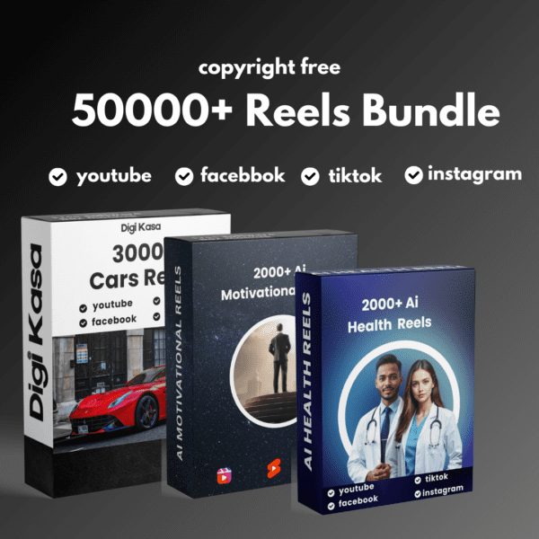 50,000 Reels Bundle for Instagram, TikTok, YouTube Shorts & Facebook